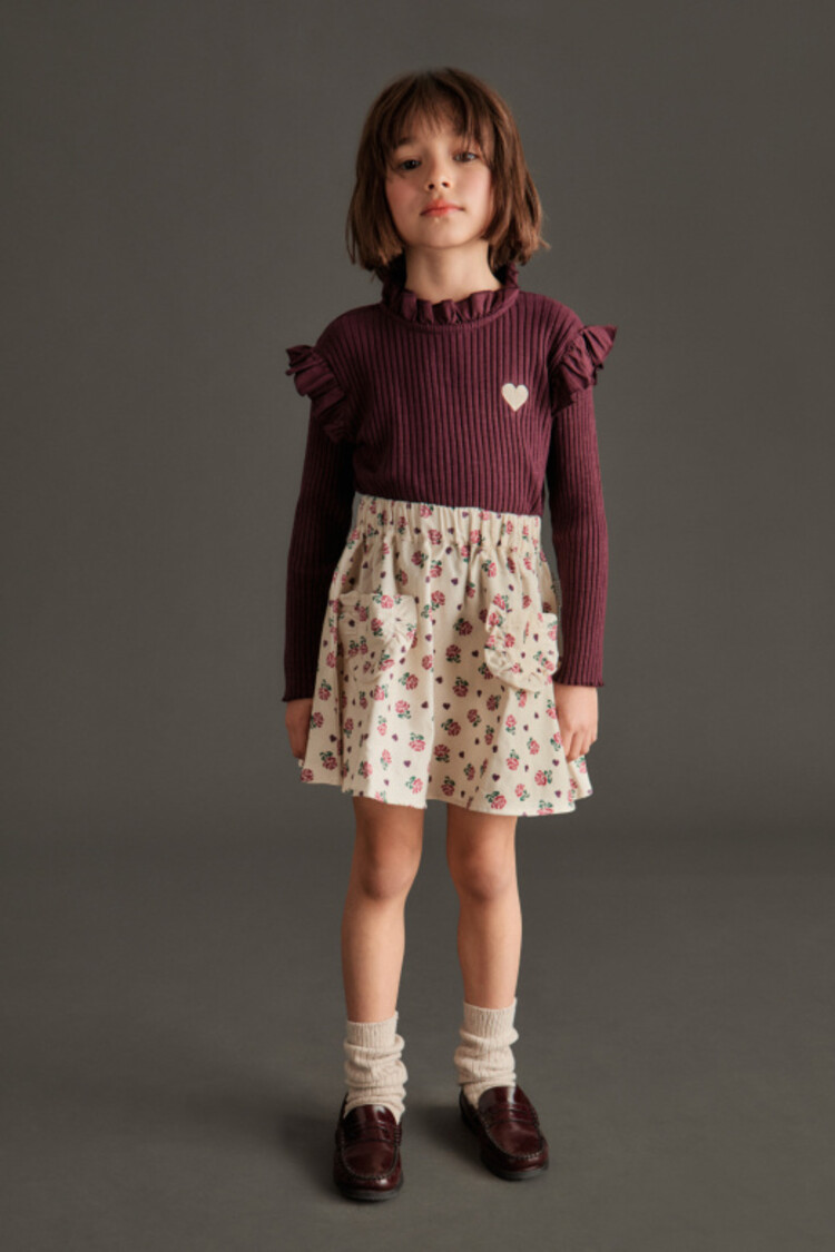 Mipounet Charlotte Flammé T-shirt - Aubergine