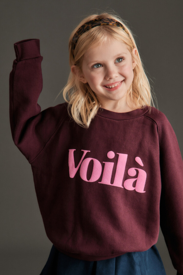 Mipounet Voila Fleece Sweatshirt - Aubergine
