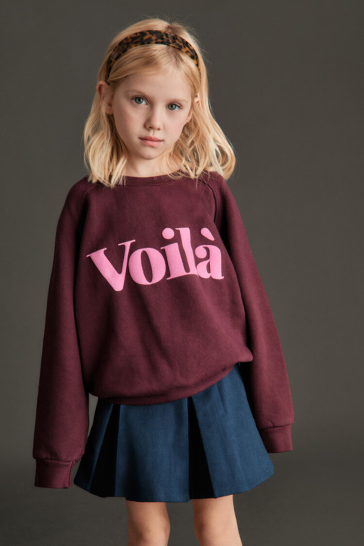 Mipounet Voila Fleece Sweatshirt - Aubergine