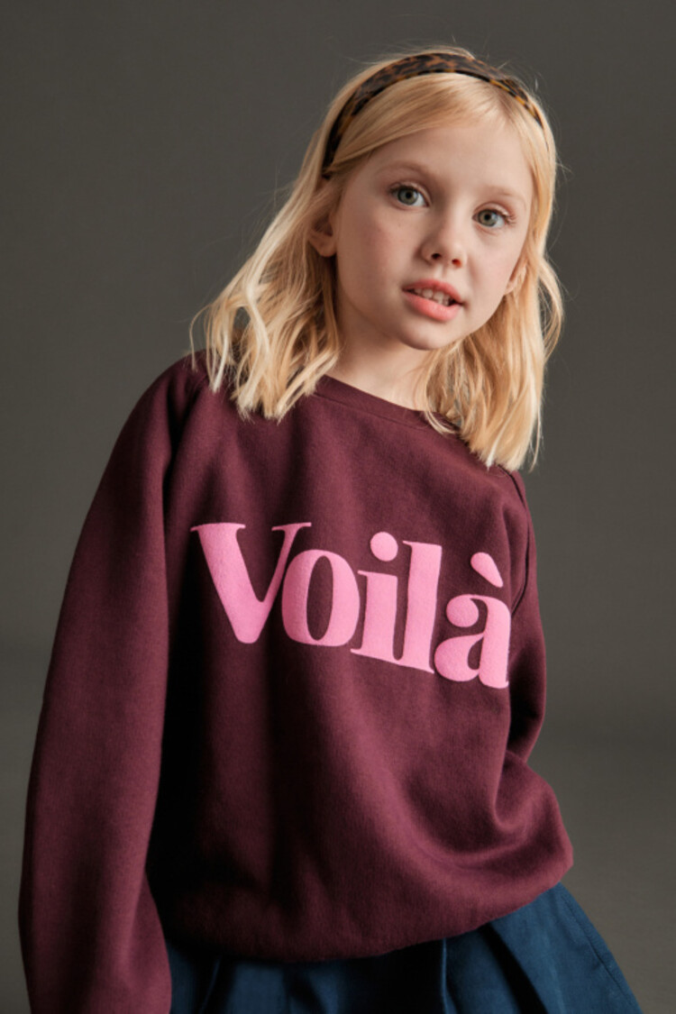 Mipounet Voila Fleece Sweatshirt - Aubergine