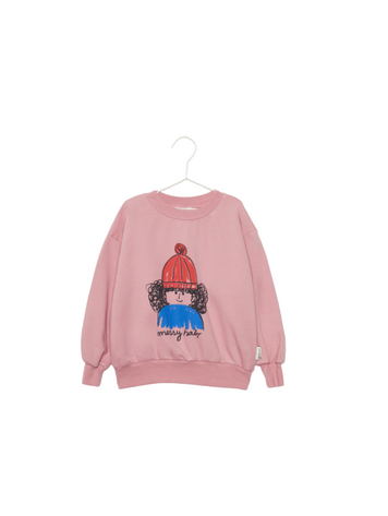 Weekend House Kids Messy Hair Sweatshirt - Pink