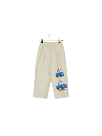 Weekend House Kids Beep Beep Velvet Pants - Sand