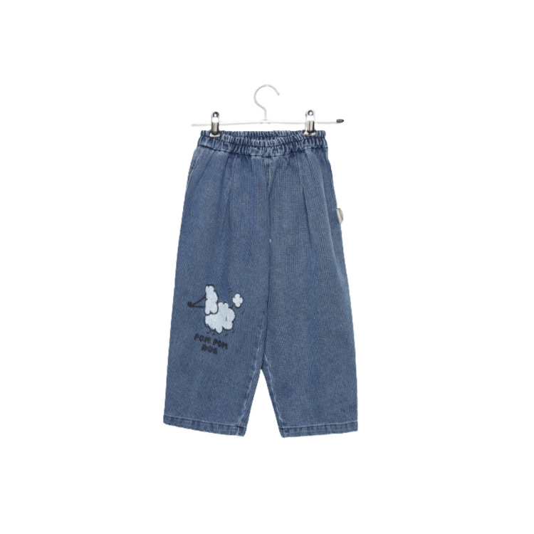 Weekend House Kids Pom Pom Dog Denim Pants - Blue