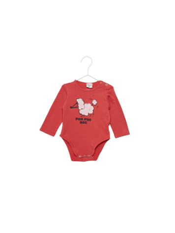 Weekend House Kids Pom Pom Dog Body - Red