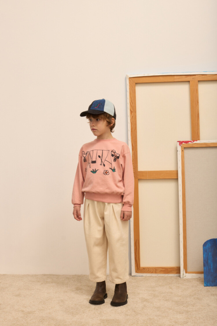 Weekend House Kids Slide Canvas Ecru Pants - Sand
