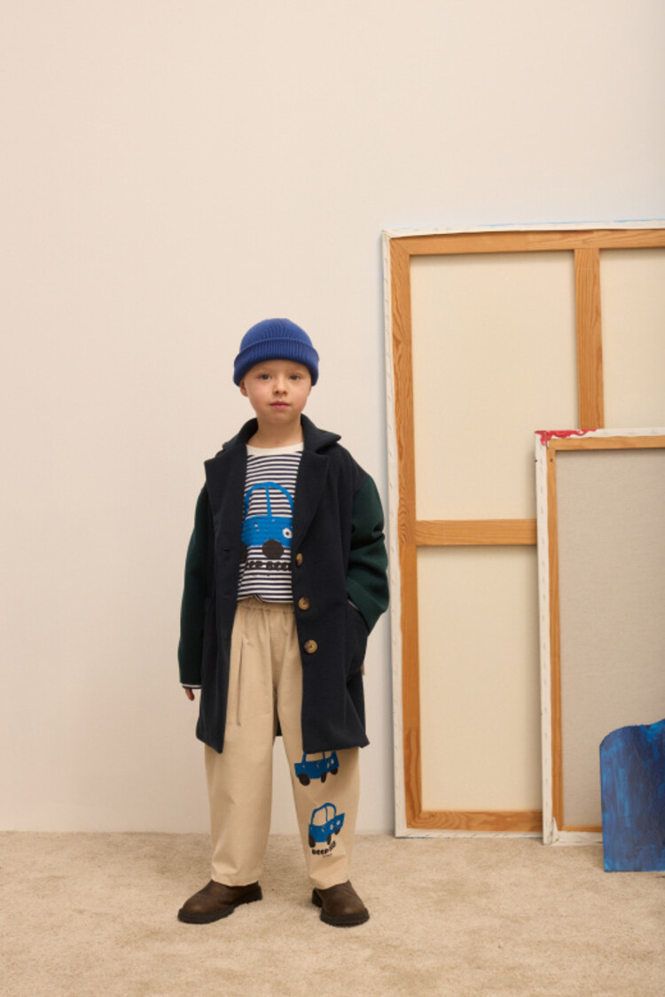 Weekend House Kids Beep Beep Velvet Pants - Sand