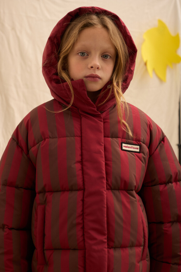 Weekend House Kids Stripped Anorak - Granate
