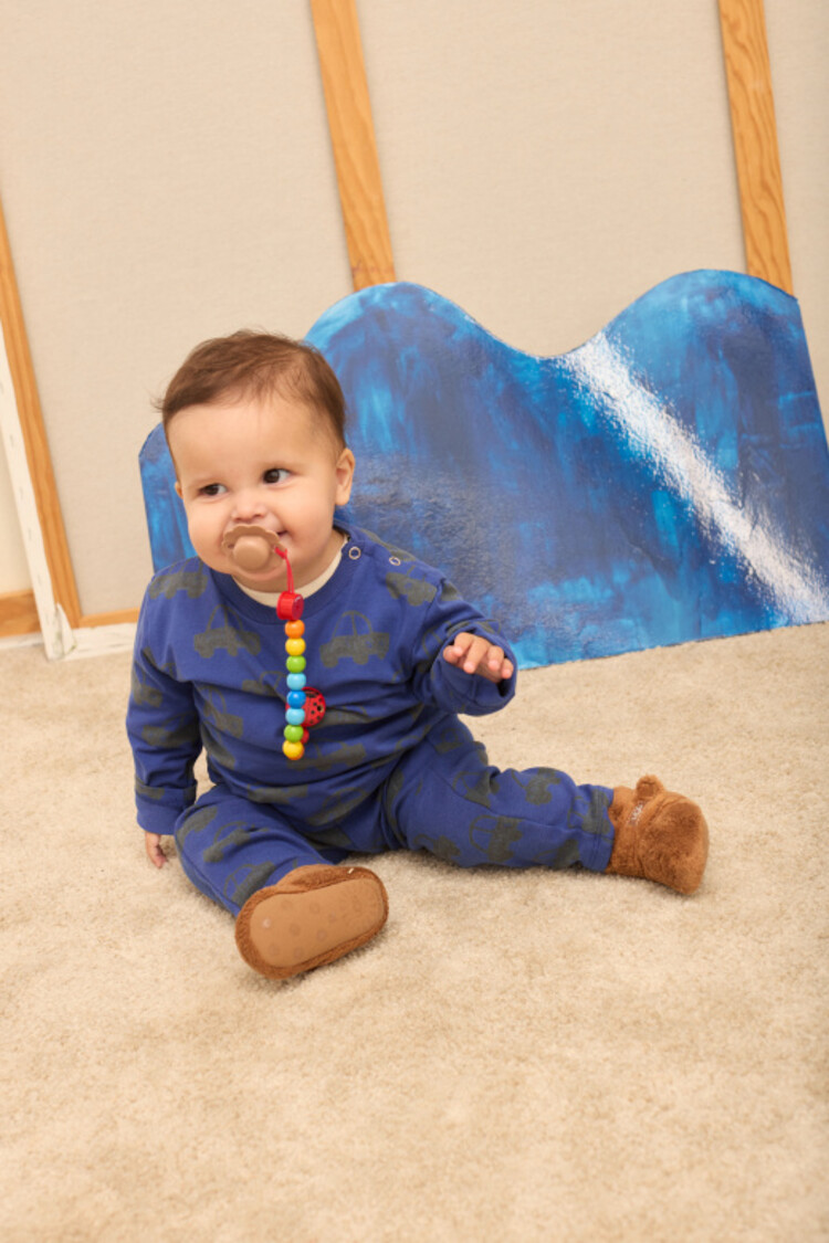 Weekend House Kids Cars All Over Baby T-shirt - Blue