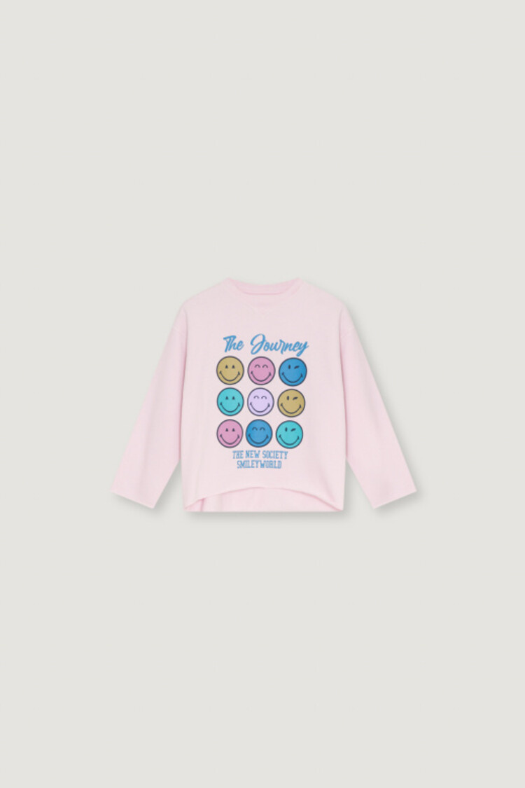 The New Society Smiley Sweatshirt - Light Lilac