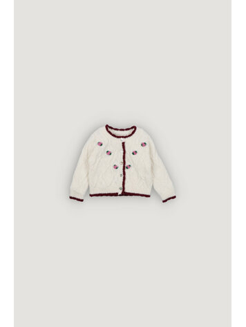The New Society Orla Baby Cardigan - Whisper White