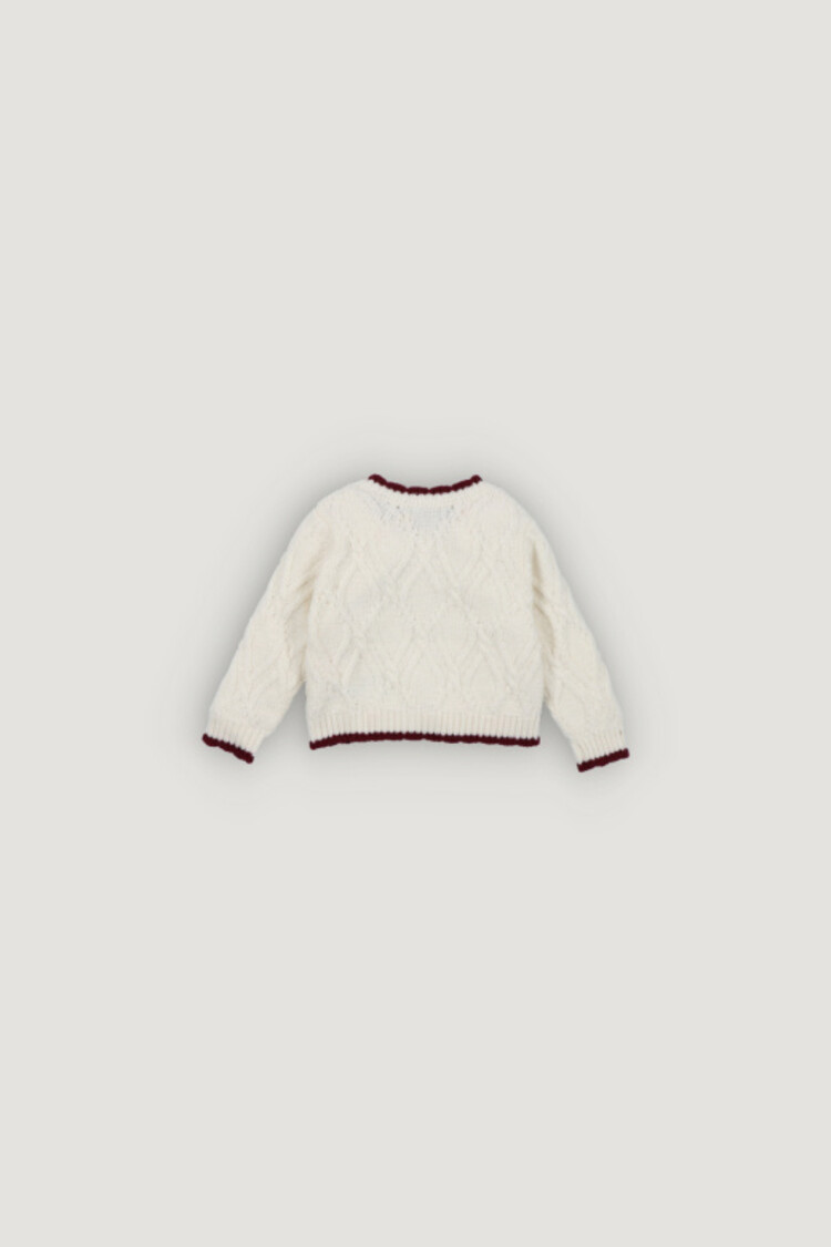 The New Society Orla Baby Cardigan - Whisper White