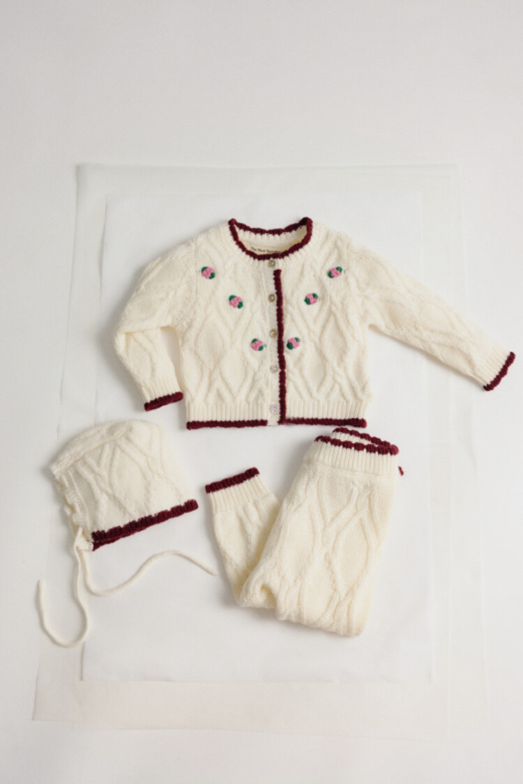 The New Society Orla Baby Cardigan - Whisper White