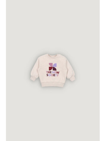 The New Society TNS Logo Baby Sweatshirt - Whisper White Melange