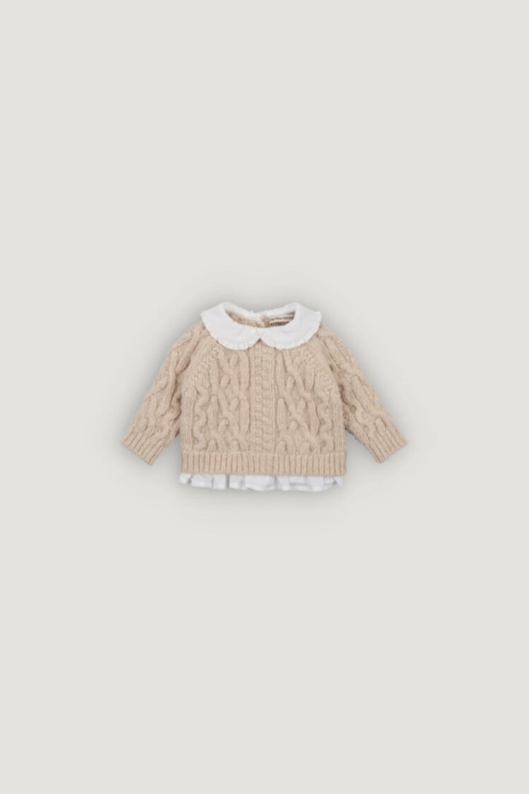 The New Society Echo Baby Jumper - Whisper White