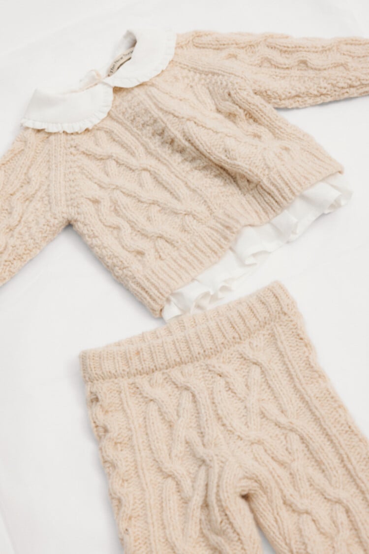 The New Society Echo Baby Jumper - Whisper White