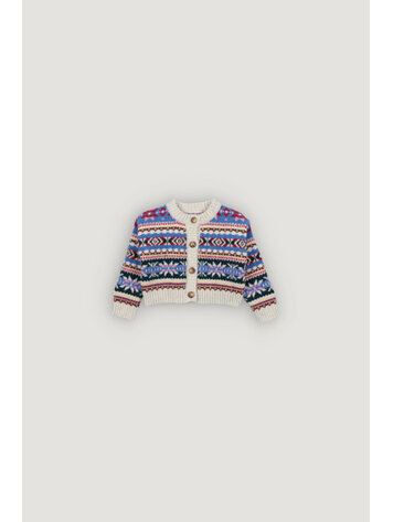The New Society Caia Baby Cardigan - Caia Jacquard