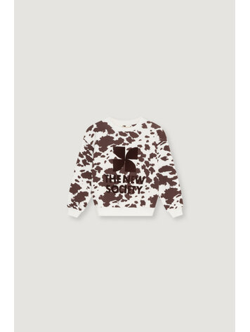 The New Society TNS Logo Sweatshirt - Cow Print