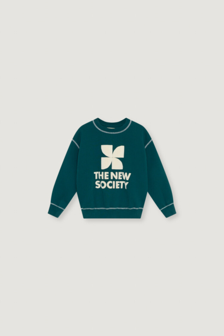 The New Society TNS Logo Sweatshirt - Dark Sea
