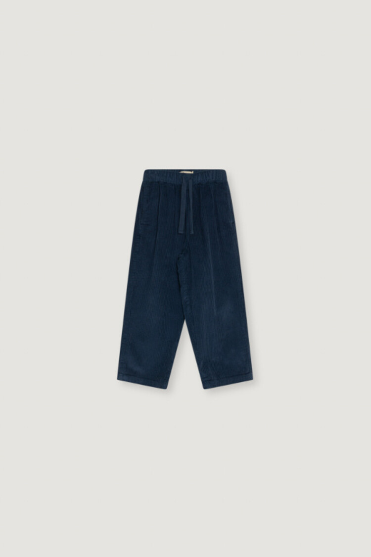 The New Society Elio Corduroy Trouser - Black Iris