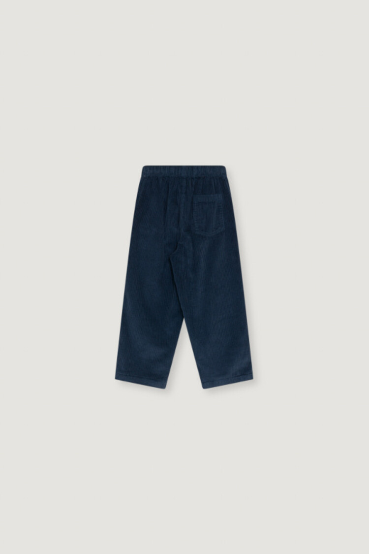 The New Society Elio Corduroy Trouser - Black Iris