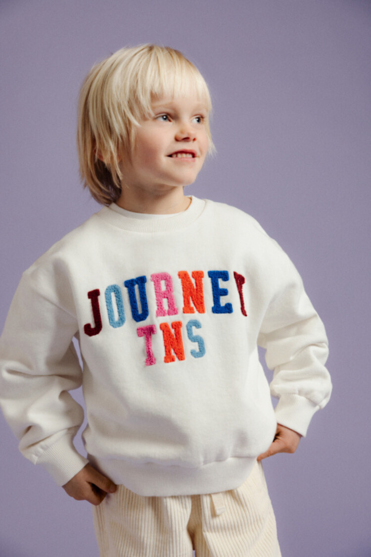 The New Society Feather Sweatshirt - Whisper White