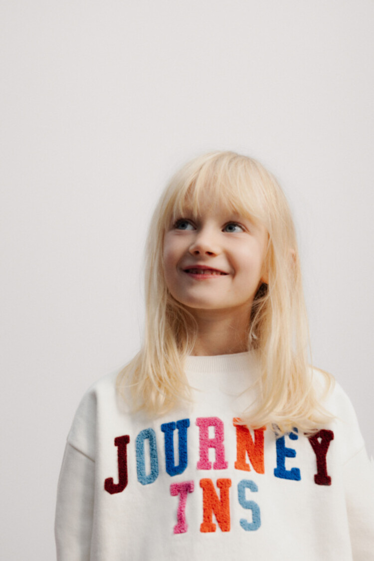 The New Society Feather Sweatshirt - Whisper White