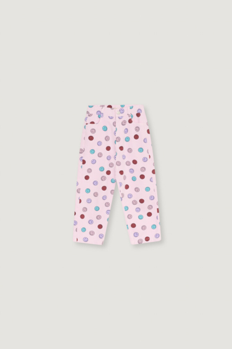 The New Society Smiley Denim Trouser - Smiley Print