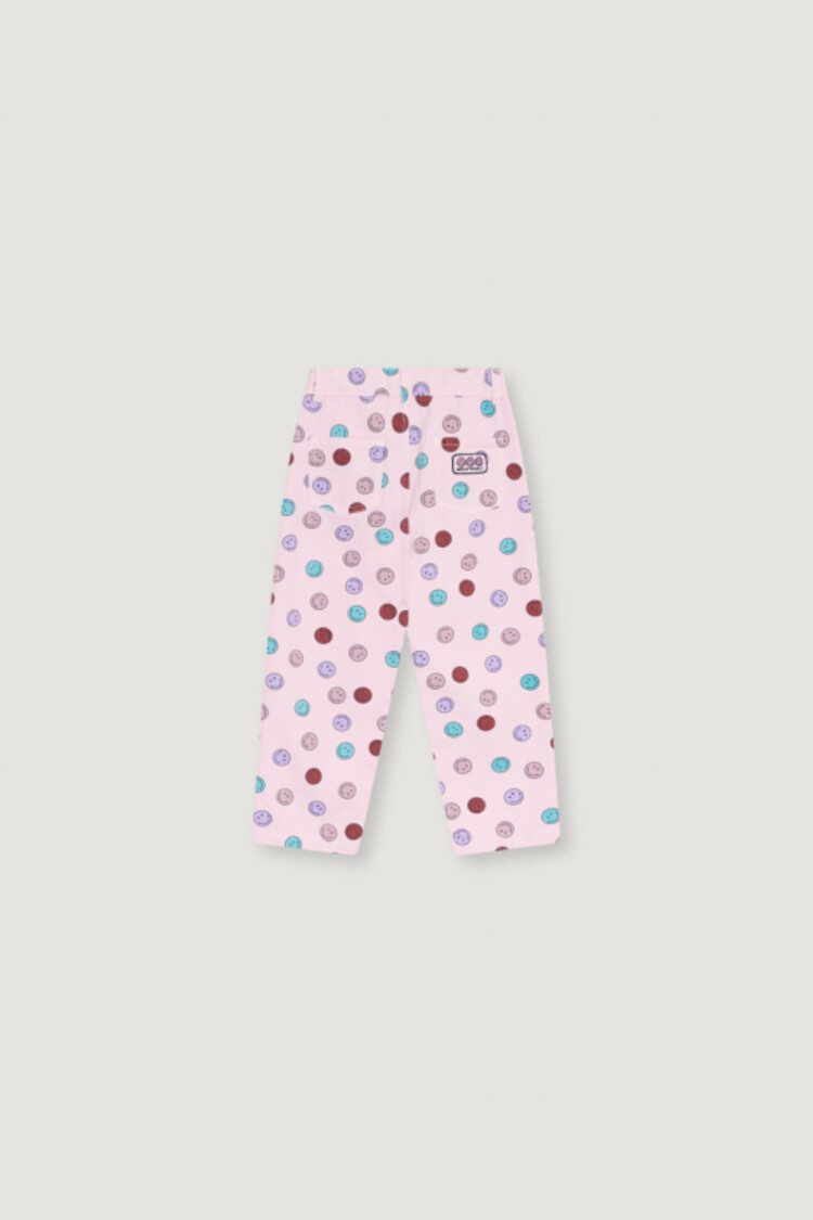 The New Society Smiley Denim Trouser - Smiley Print