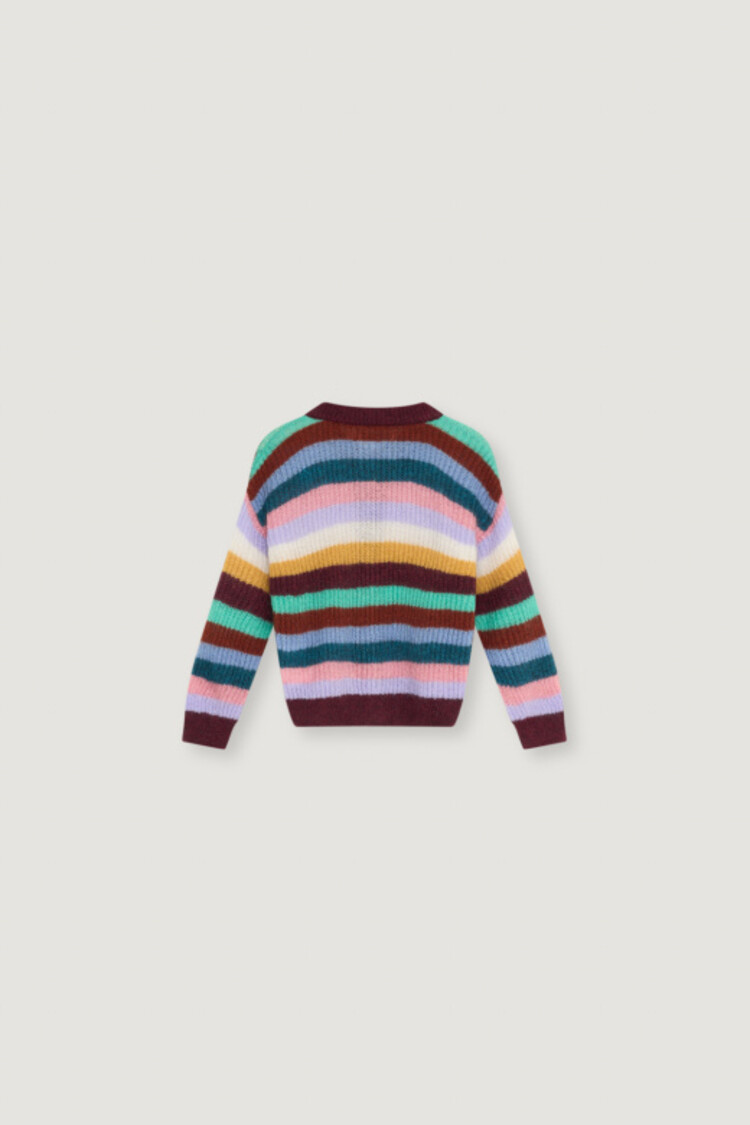 The New Society Julia Cardigan - Multicolor Stripes
