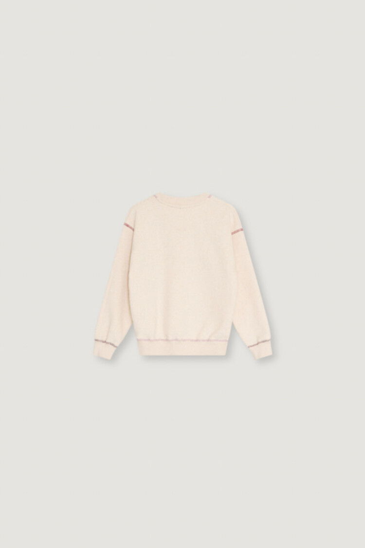 The New Society TNS Logo Sweatshirt Whisper - White Melange Multicolor