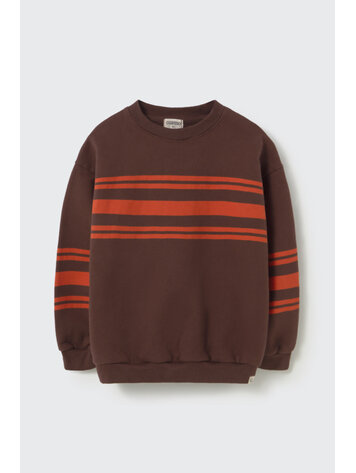 COZMO Oslo Striped Sweatshirt - Chocolate
