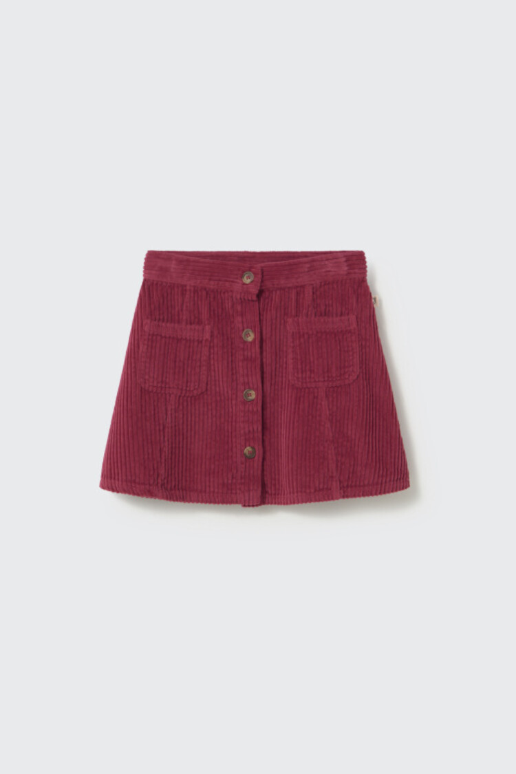 COZMO Modena Wide Corduroy Skirt - Prune