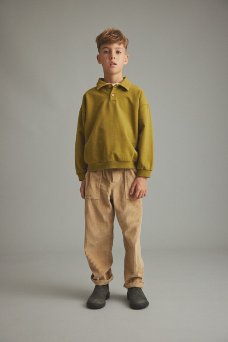 COZMO Salem Wide Corduroy Pants - Stone
