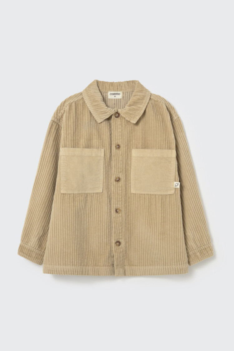 COZMO Dakar Wide Corduroy Overshirt - Stone