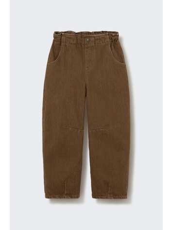 COZMO Atenas Denim Paperbag Pants - Brown