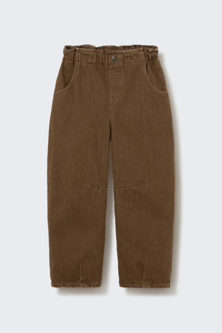 COZMO Atenas Denim Paperbag Pants - Brown