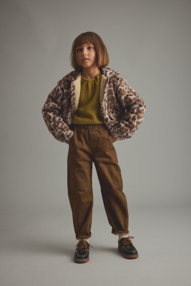 COZMO Atenas Denim Paperbag Pants - Brown