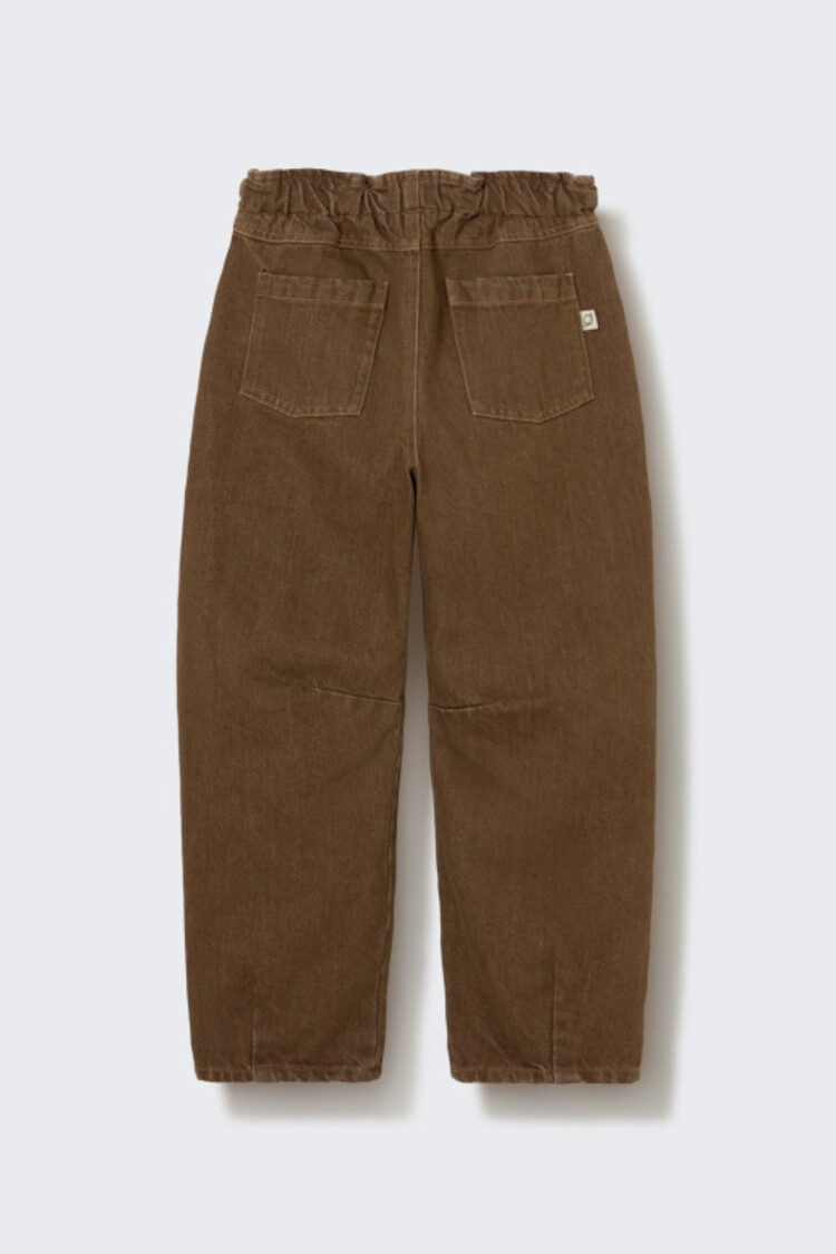 COZMO Atenas Denim Paperbag Pants - Brown