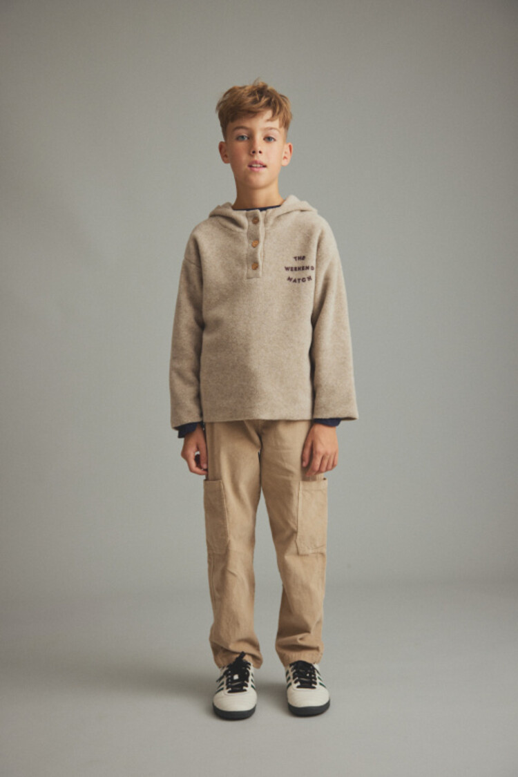 COZMO Blas Corduroy Cargo Pants - Stone