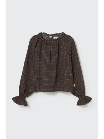 COZMO Artis Check Blouse - Brown
