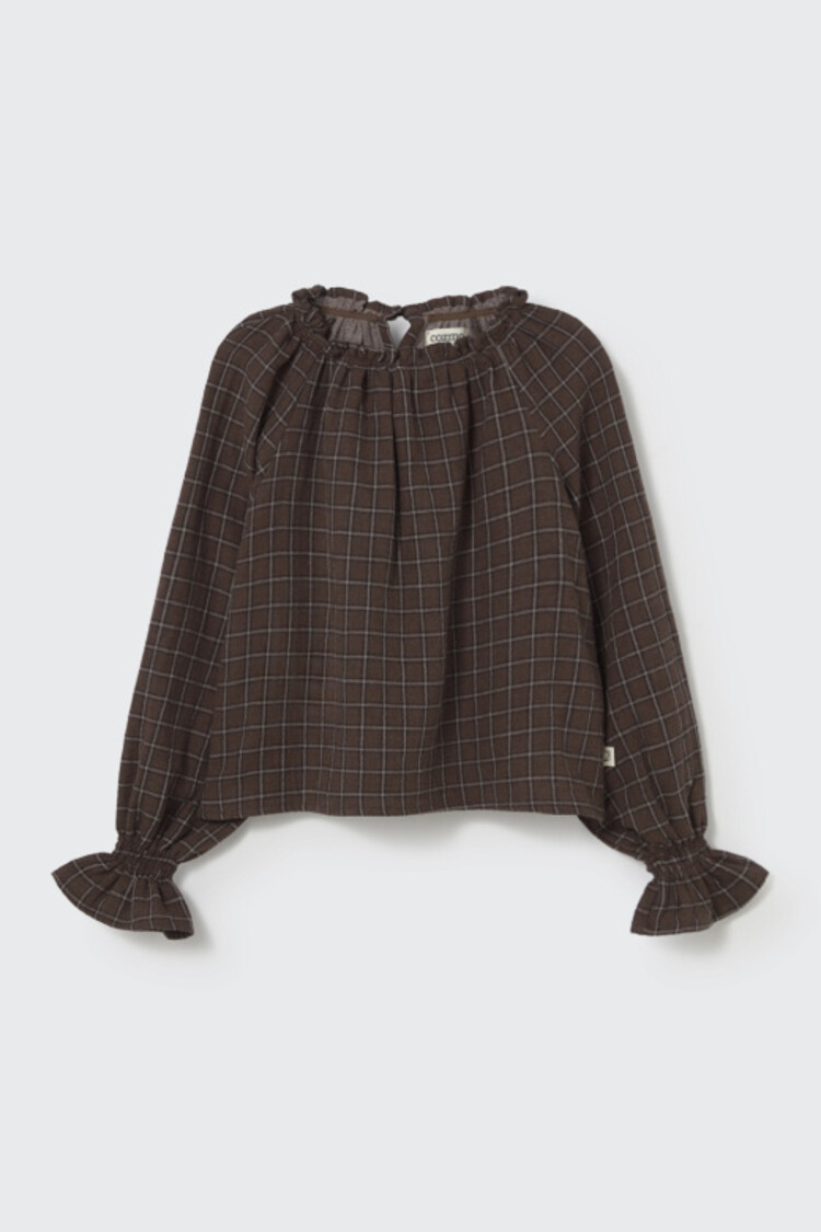 COZMO Artis Check Blouse - Brown