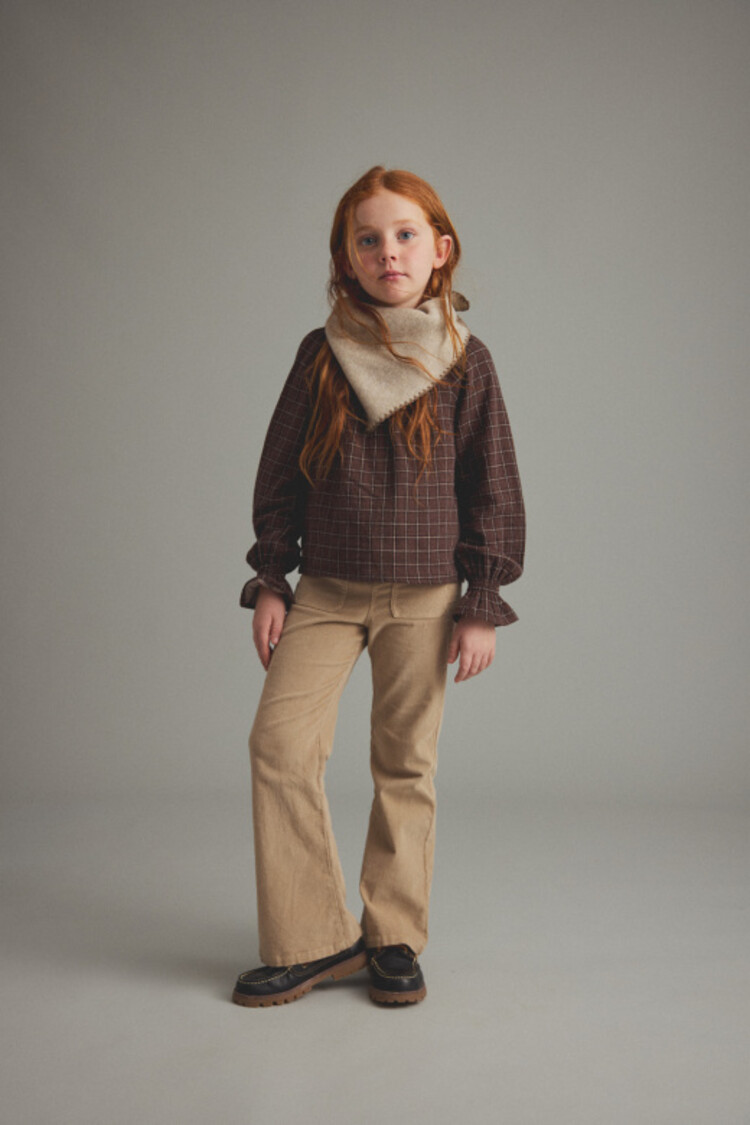 COZMO Artis Check Blouse - Brown
