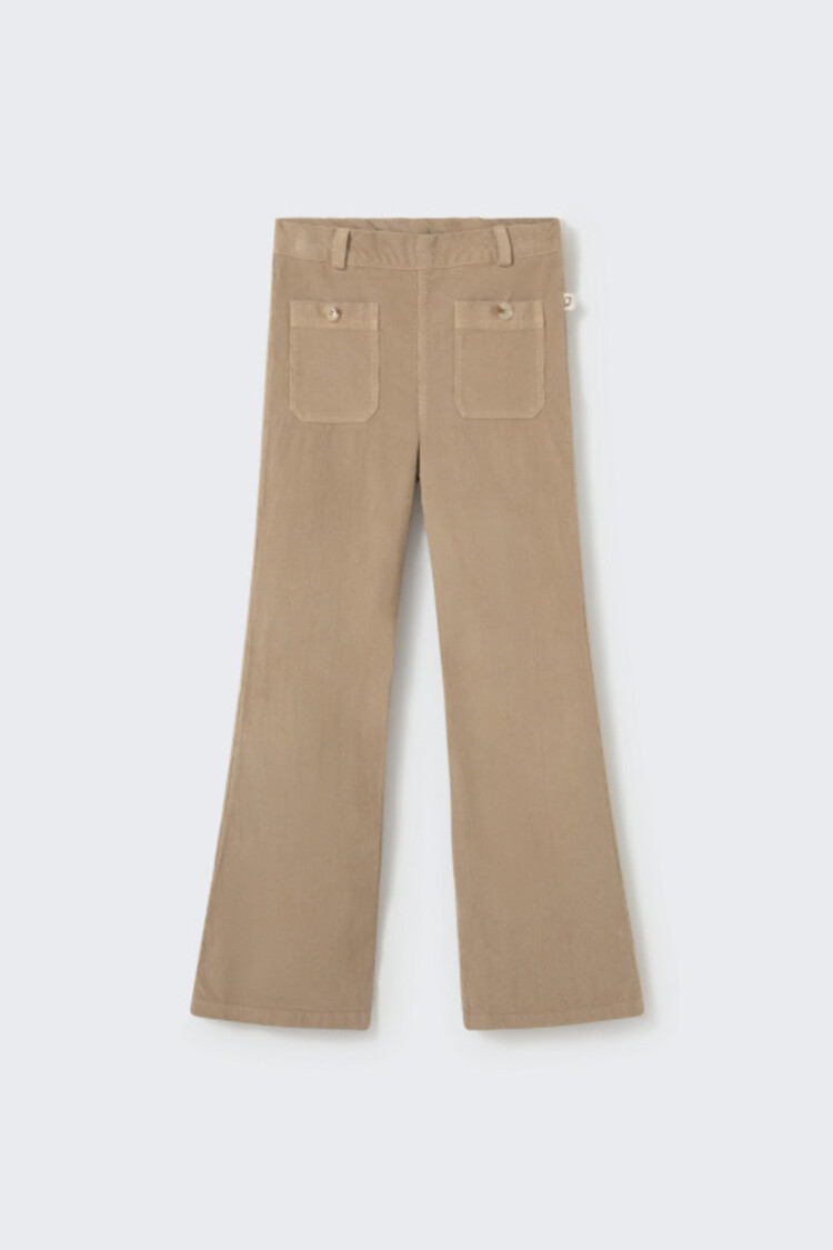 COZMO Altea Corduroy Flared Pants - Stone