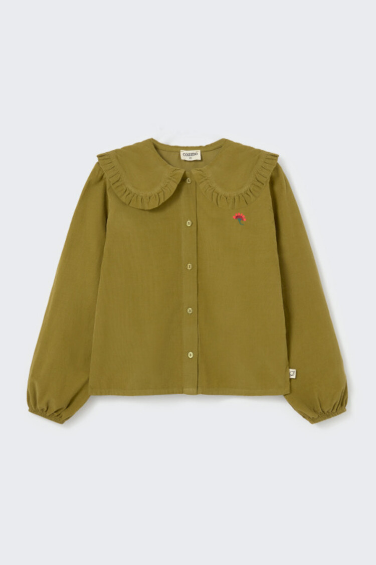 COZMO Laila Corduroy Blouse - Green