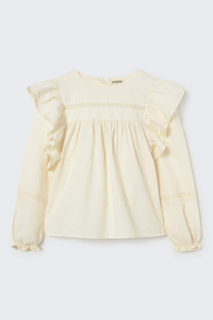 COZMO Dalia Voile Blouse - Ivory
