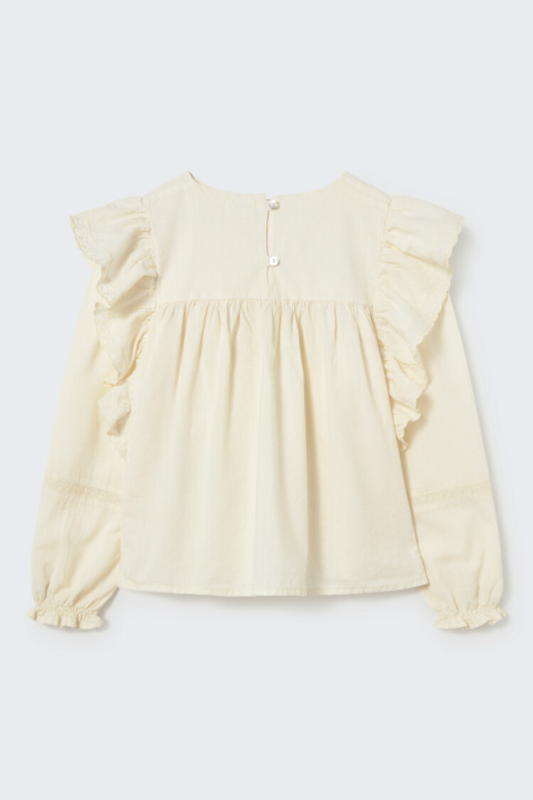 COZMO Dalia Voile Blouse - Ivory