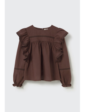 COZMO Dalia Voile Blouse - Chocolate