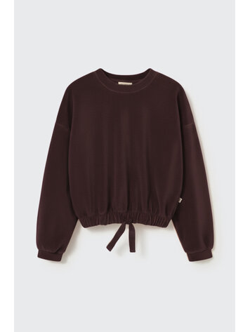 COZMO Fara Bow Sweatshirt - Chocolate