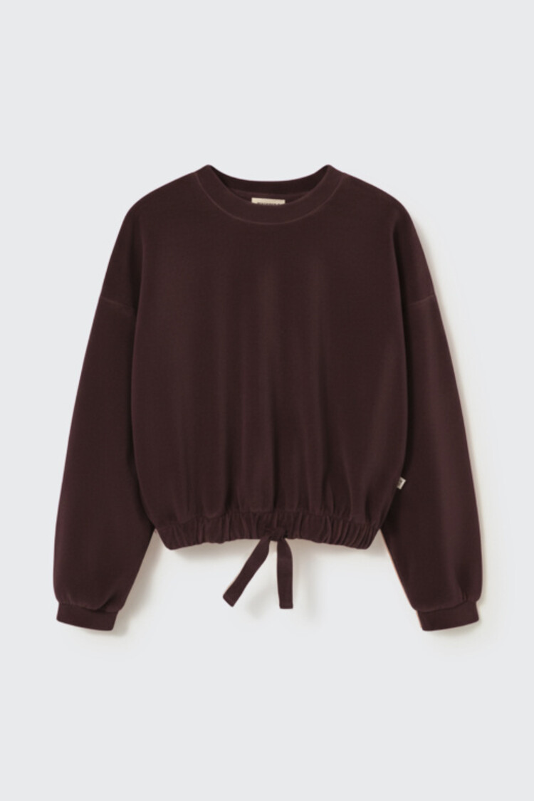 COZMO Fara Bow Sweatshirt - Chocolate