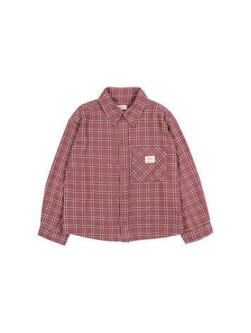 Buho Tartan Shirt - Pomegranate